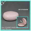 AG-LN-ES1018 Cosmetic Packaging Custom Round With Mirror Two-layer Irregular-Lid Compact Powder Container